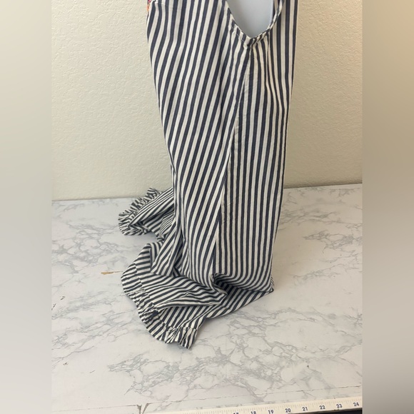 South Main Mexican Style Colorful Floral Embroidered Mini Dress Sz L Striped - Picture 4 of 7